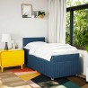 Sommier à lattes de lit avec matelas Bleu 90x190 cm Tissu 