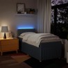 Sommier à lattes de lit avec matelas Bleu 90x190 cm Tissu 