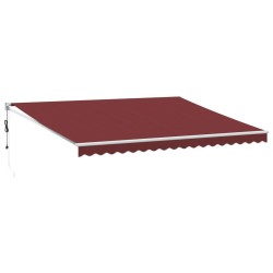 Auvent rétractable automatique bordeaux 450x300 cm 