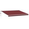 Auvent rétractable automatique bordeaux 450x300 cm 