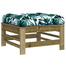 Salon de jardin 5 pcs avec coussins bois de pin imprégné 