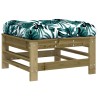 Salon de jardin 5 pcs avec coussins bois de pin imprégné 