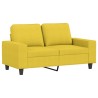 Ensemble de canapés 2 pcs jaune clair tissu 