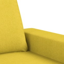 Ensemble de canapés 2 pcs jaune clair tissu 