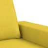 Ensemble de canapés 2 pcs jaune clair tissu 