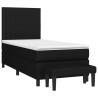 Sommier à lattes de lit avec matelas Noir 90x200 cm Tissu 