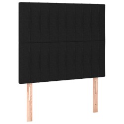 Sommier à lattes de lit avec matelas Noir 90x200 cm Tissu 