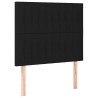 Sommier à lattes de lit avec matelas Noir 90x200 cm Tissu 