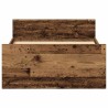 Cadre de lit sans matelas vieux bois 75x190 cm bois ingénierie 
