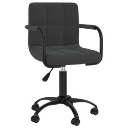 Chaises pivotantes à manger lot de 6 noir velours 