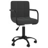 Chaises pivotantes à manger lot de 6 noir velours 