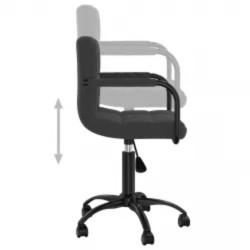 Chaises pivotantes à manger lot de 6 noir velours 