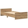 Cadre de lit sans matelas chêne artisanal 75x190 cm 