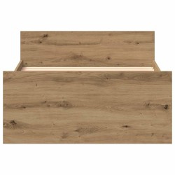 Cadre de lit sans matelas chêne artisanal 75x190 cm 
