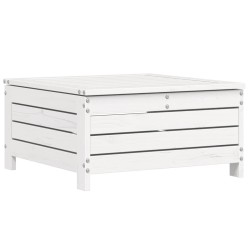 Salon de jardin 6 pcs blanc bois de pin massif 