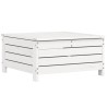Salon de jardin 6 pcs blanc bois de pin massif 