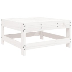 Salon de jardin 6 pcs Blanc Bois de pin massif 