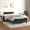 Sommier à lattes de lit avec matelas vert foncé 120x190 cm 