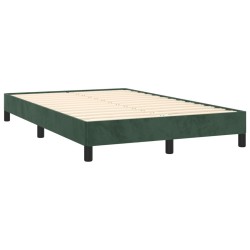 Sommier à lattes de lit avec matelas vert foncé 120x190 cm 