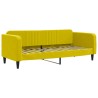 Lit de jour avec lit gigogne et matelas jaune 80x200 cm velours 