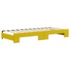 Lit de jour avec lit gigogne et matelas jaune 80x200 cm velours 