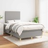 Sommier à lattes de lit et matelas gris clair 120x190 cm tissu 