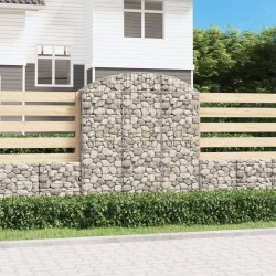 Panier de gabions arqué 150x30x160/180 cm Fer galvanisé 