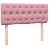 Sommier à lattes de lit avec matelas rose 120x220 cm velours 