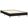 Sommier à lattes de lit avec matelas noir 120x190 cm tissu 