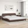 Cadre de lit sans matelas marron 200x200 cm similicuir 