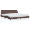 Cadre de lit sans matelas marron 200x200 cm similicuir 