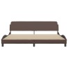 Cadre de lit sans matelas marron 200x200 cm similicuir 