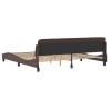 Cadre de lit sans matelas marron 200x200 cm similicuir 