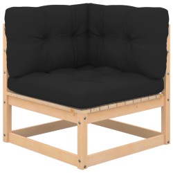 Salon de jardin 6 pcs avec coussins Bois de pin massif 
