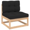 Salon de jardin 6 pcs avec coussins Bois de pin massif 