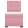 Sommier à lattes de lit avec matelas Rose 90x190 cm Velours 