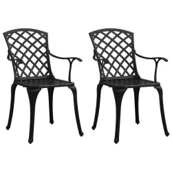 Ensemble de bistro 3 pcs Aluminium coulé Noir 