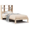 Lit bibliothèque sans matelas 90x190 cm bois de pin massif 