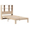 Lit bibliothèque sans matelas 90x190 cm bois de pin massif 