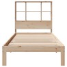 Lit bibliothèque sans matelas 90x190 cm bois de pin massif 