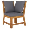 Salon de jardin 4 pcs avec coussin Bois d'acacia solide 