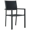 Ensemble à manger de jardin 7 pcs Noir 