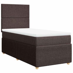 Sommier à lattes de lit avec matelas Marron foncé 80x200 cm 