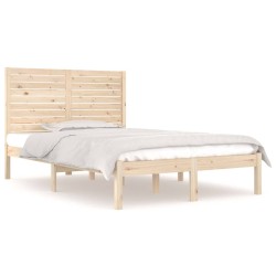 Cadre de lit sans matelas 140x190 cm bois massif 