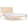 Cadre de lit sans matelas 140x190 cm bois massif 