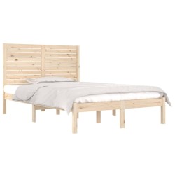 Cadre de lit sans matelas 140x190 cm bois massif 