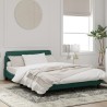 Cadre de lit sans matelas vert foncé 140x190 cm velours 
