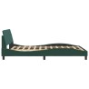 Cadre de lit sans matelas vert foncé 140x190 cm velours 