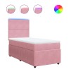 Sommier à lattes de lit avec matelas Rose 90x200 cm Velours 