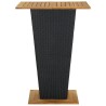 Ensemble de bar de jardin 9 pcs et coussins Résine tressée Noir 